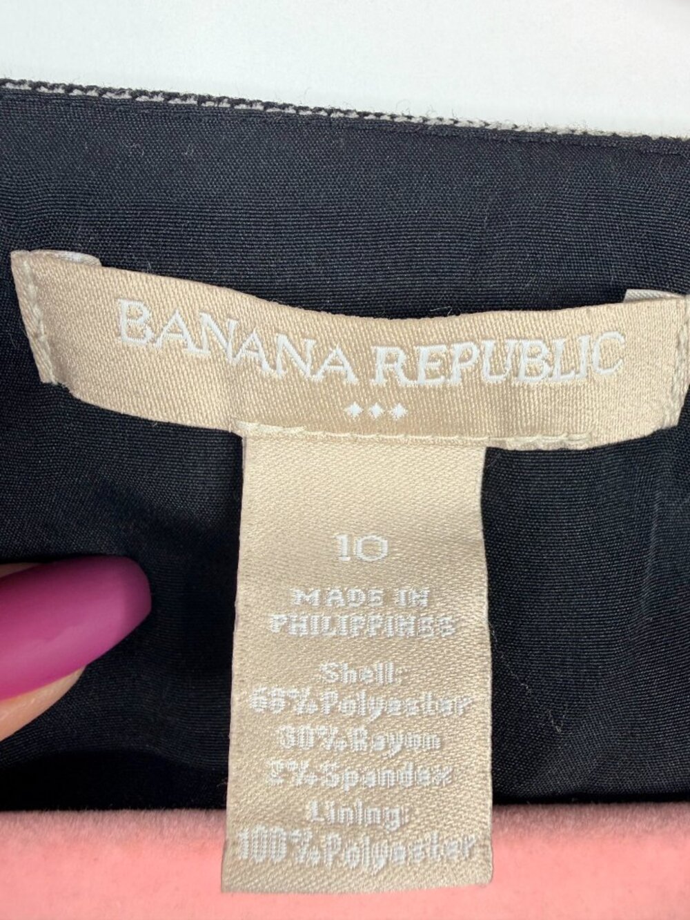 2/$30 Banana Republic Houndstooth Belted Knee-length Sheath Dress Gray 10 #A2417 - Picture 6 of 7